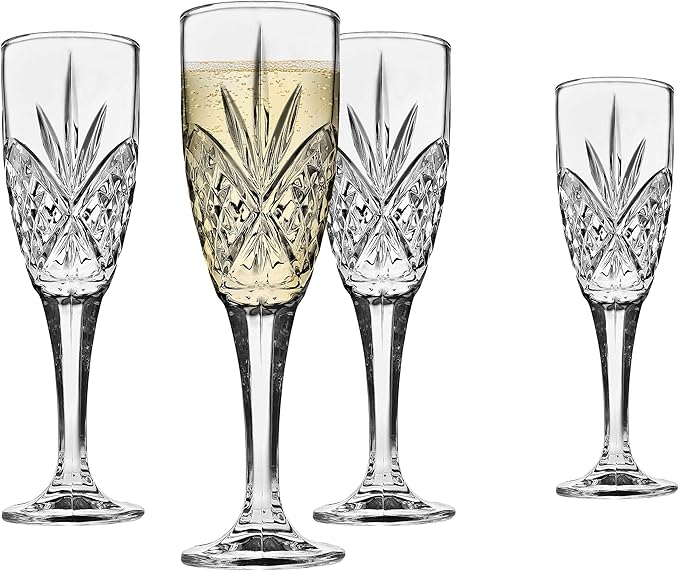 Set of 4 Champagne Flutes 180ml