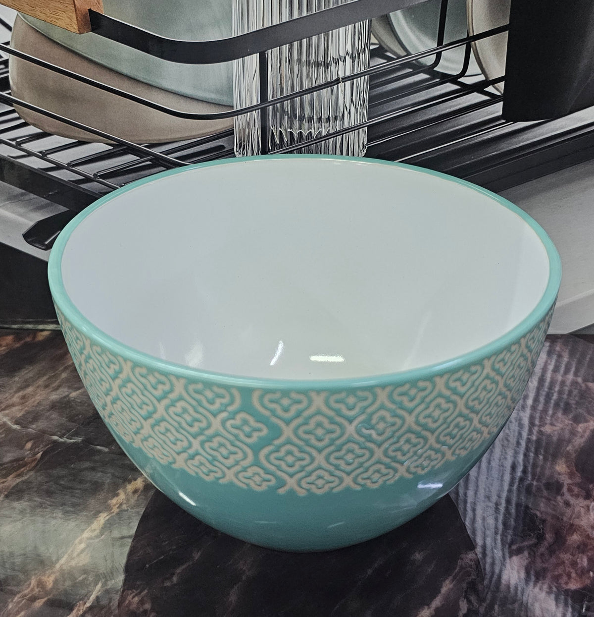 Sahara Vine, Teal 7In Stoneware Bowl