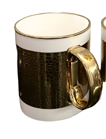 Luxury White Gold Plated Coffee Mug