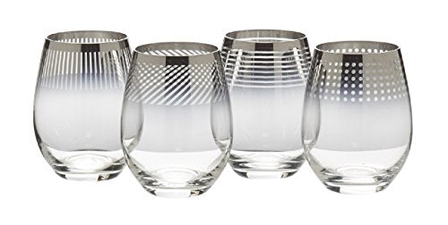 Cheers Metallic Ombre Set of 4 Stemless Wine glasses 576ml