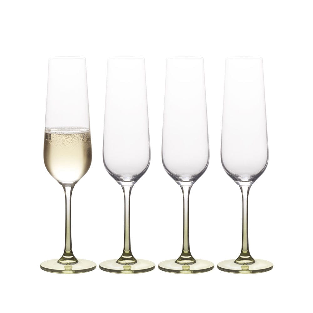 Ombre Gianna Sage Flute Glass Set 4 Remailer