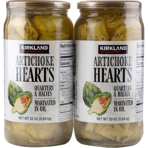 Artichoke Hearts Quarters & Halves Marinated in Oil 0.94kg