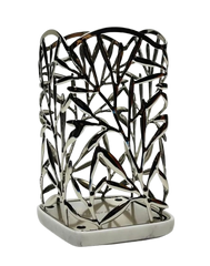 Bath and Body Works Vine Leaf Chrome Metal Gentle Sleeve Holder