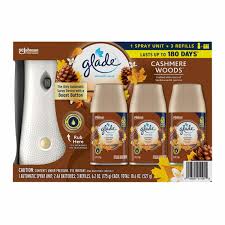 Glade Automatic Spray Unit + 3Refills Cashmere Woods 527g