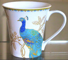 Peacock Garden Fine Porcelain Mug