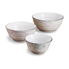 Trellis White Set Of 3 Serving Bowls 5297240