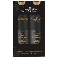 African Black Soap Calm & Clearing 2 Pack Body Wash (532ml Each)