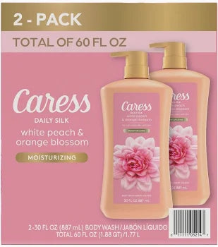Daily Silk White Peach & Orange Blossom 2 Pack Body Wash (887ml Each)