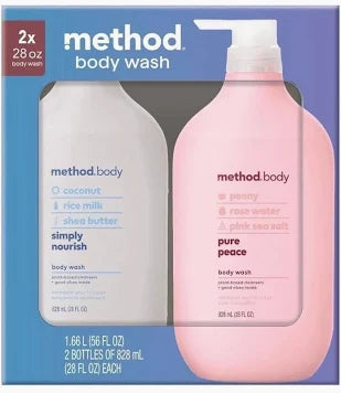 2pack Body Wash (simply nourish + Pure Peace) 828ml Each