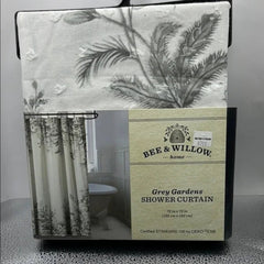Grey Gardens Shower Curtain Grey/ White