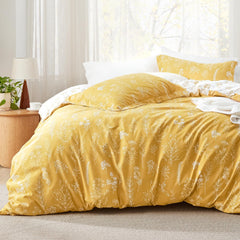 3 Piece Comforter Set Pale Yellow King