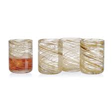 Color Swirl Honey Double Old-Fashioned Glasses 4pk 443ml ITM 5317559