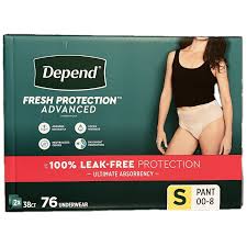 Depend Fresh Protection Advanced Underwear for Women Small (76 Count)