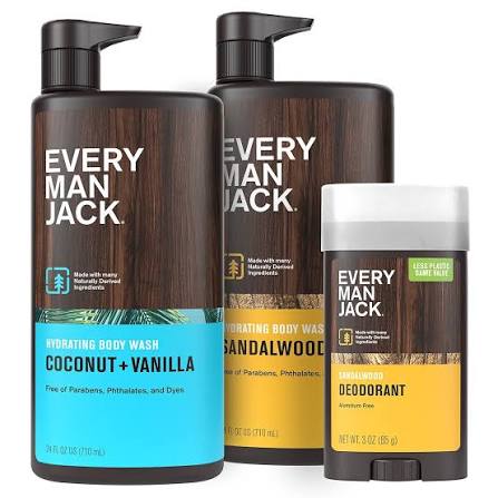 Sandalwood & Coconut Vanilla Body Wash and Deodorant Kit Total 1420ml
