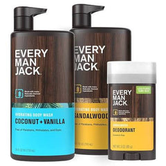 Sandalwood & Coconut Vanilla Body Wash and Deodorant Kit Total 1420ml