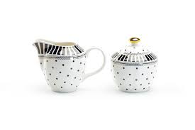 Josephine Black Polka Dot Sugar Dish