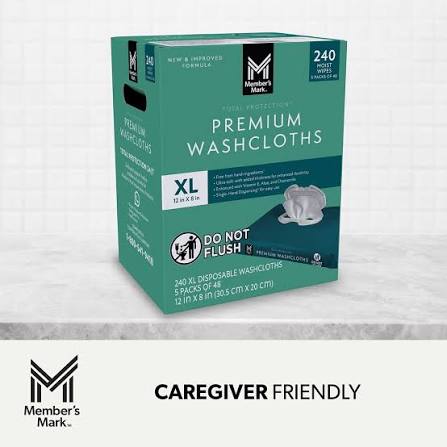 Premium Washcloths Wipes, 240 Count, Pack Of 5