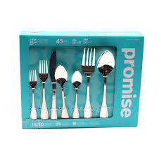 Gourmet Settings 45 Piece 18/10 Stainless Steel Service For Eight Cutlery Set ITM: 1630884