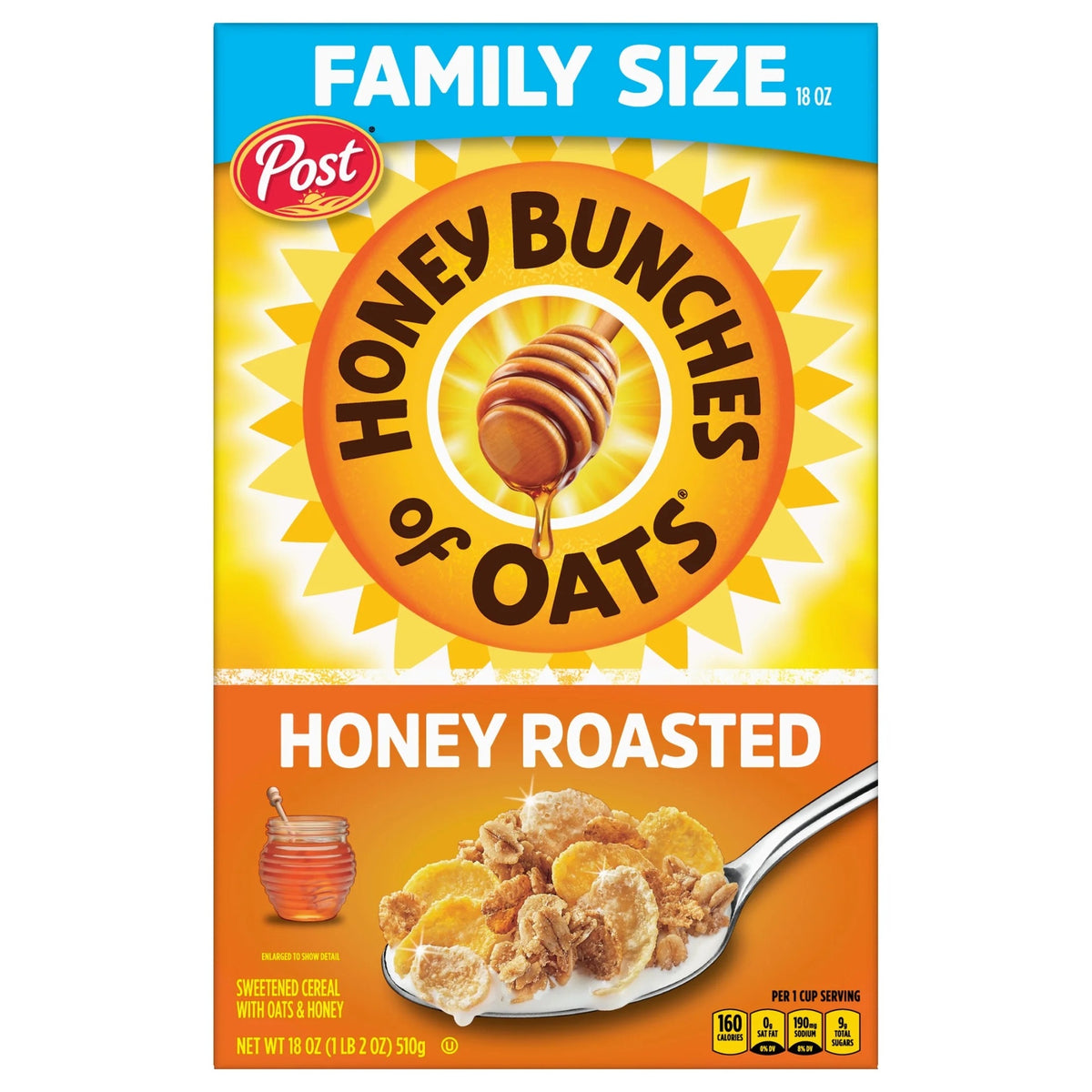 Honey Bunches of Oats Honey roasted 2 bags 1.41kgs