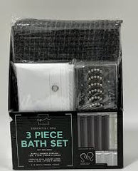 3 Piece Bath Set Dark Grey ITM: K699655
