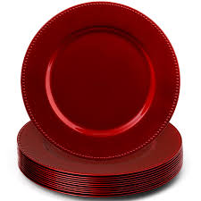 Red Decorative Charger Plate
