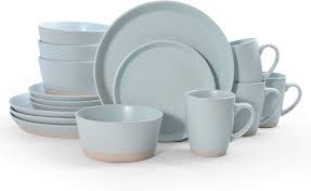 Hudson 16pc Dinnerware Set Round Blue ITM: 5267237