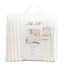3 Piece Nobelle Ivory Full/ Queen Faux Fur Comforter Set
