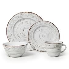 Trellis White 16pc Dinnerware Set ITM: 5148751