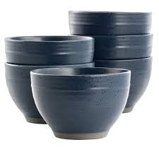 Milbrook 6" Blue Speckle Bowl Set