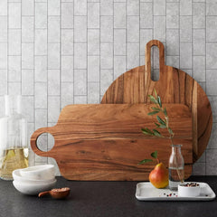 Acacia Wood Charcuterie Board Set 2 Piece