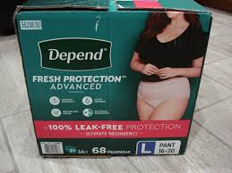 Depend FIT-FLEX Maximum Absorbency Incontinence Underwear For Men, Large, 68