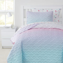 Full/Queen Size Quilt White Mauve