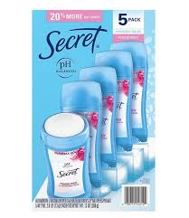 Secret Invisible Solid Antiperspirant and Deodorant - Powder Fresh 5 Pack