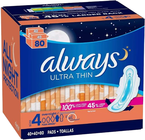 Ultra Thin 80 Pads Size 4