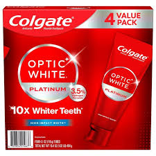 Colgate Optic White Platinum toothpaste 4 Pk (116g each)