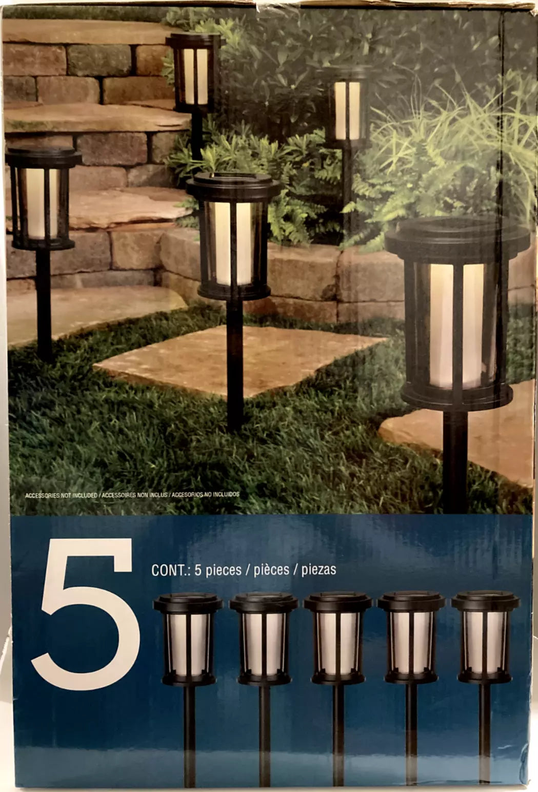 Naturally Solar Pack of 5 Solar LED Pathway Lights
