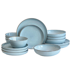 Options Blue 16 Piece Dinnerware Set
