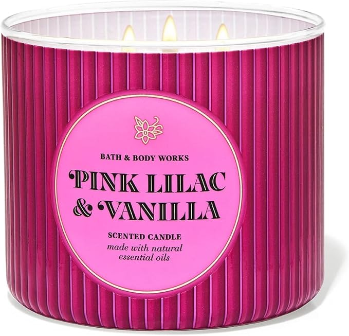 Pink Liliac & Vanilla Scented Candle 411g