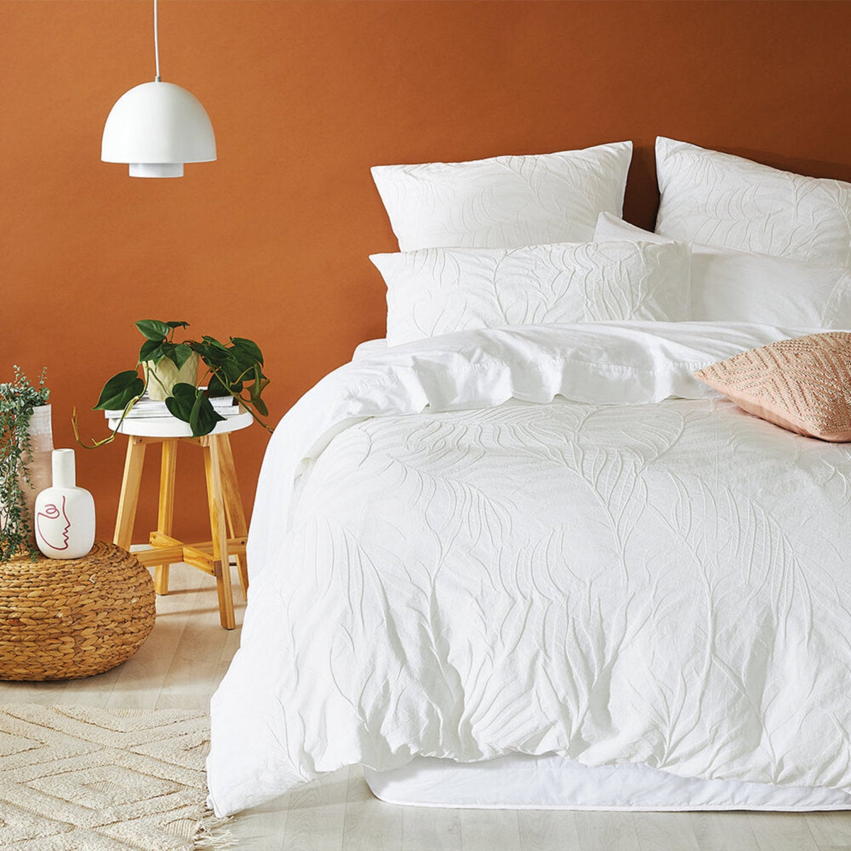 3 piece Comforter Set King White