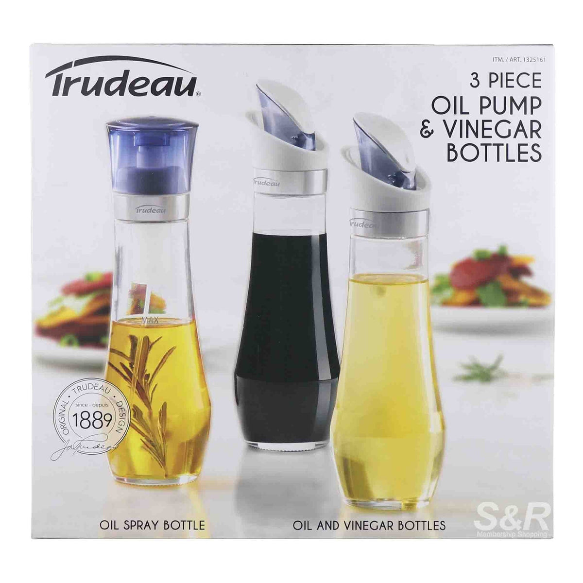 3 Piece Oil Pump & Vinegar Bottles