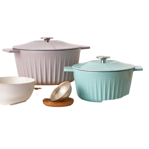 Enameled Cast Iron 2-Piece Dutch Oven With Lid 3Qt