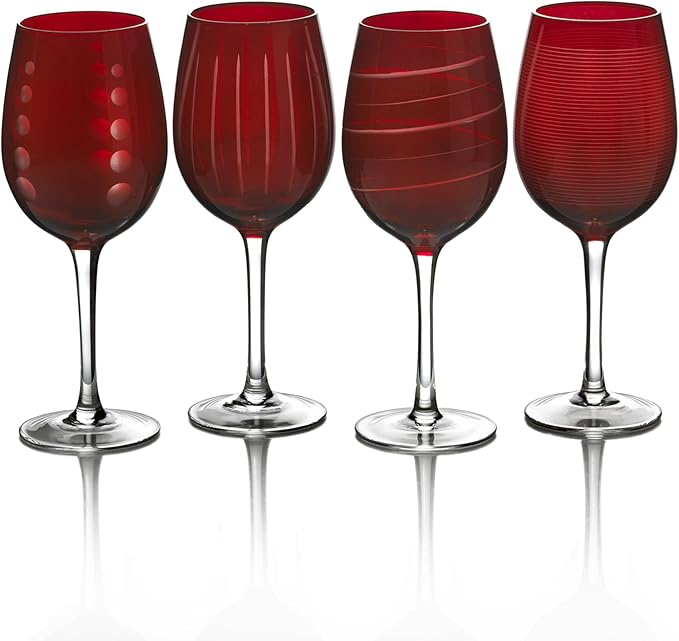 Cheers Set of 4 Wine Glasses Cheers Ruby