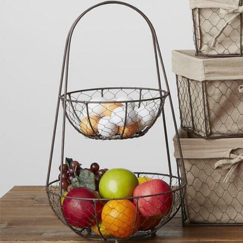Cradle 14" Chrome Plated Iron Wire Basket