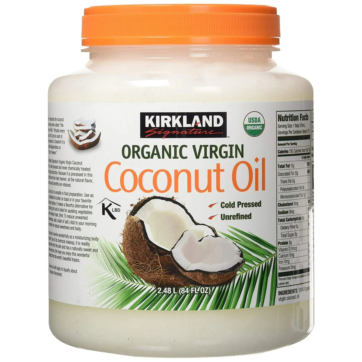 Organic Virgin Coconut Oil 2.84L