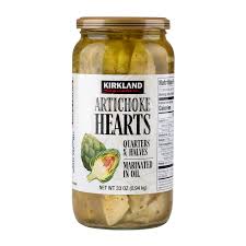 Artichoke Hearts Quarters & Halves Marinated in Oil 0.94kg