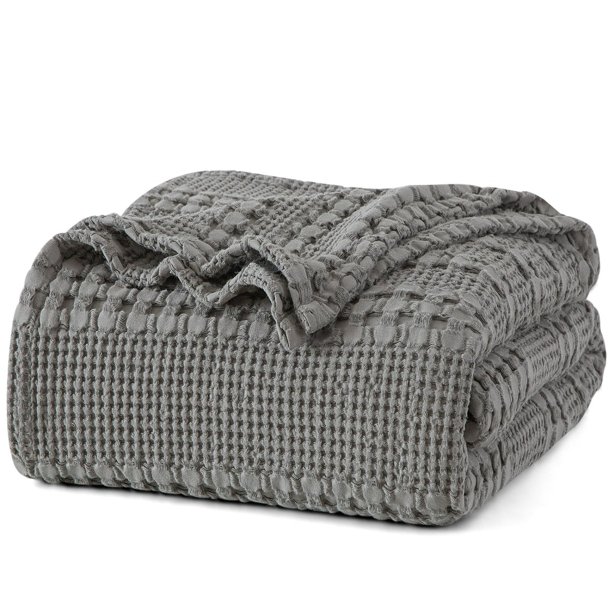 Flat Weave Cotton King Blanket Shadow Gray  ITM: 20361