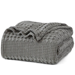 Flat Weave Cotton King Blanket Shadow Gray  ITM: 20361