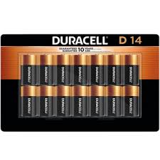 Coppertop Alkaline D Batteries, 14 count