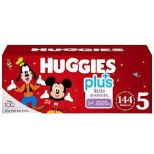 Plus+ Little Movers 2-in- 1 Diapers 144 Pieces Size 5