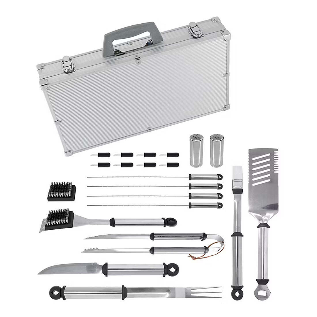 21 Piece Barbecue Tool Set with Aluminum Case